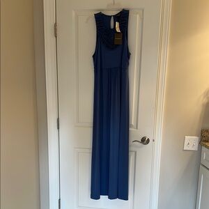 Tommy Bahama Tambour Blue Crochet Detail Dress